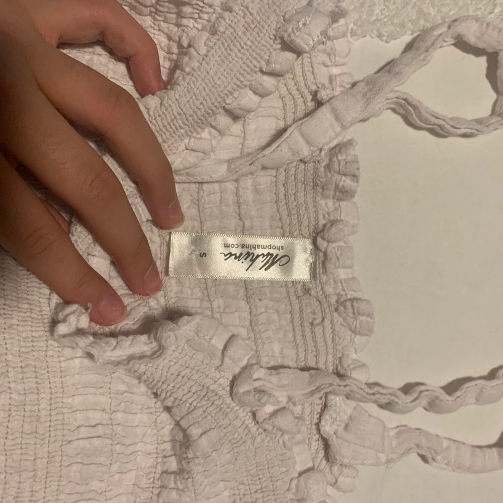 White Ruffle Top - Picture 2 of 2